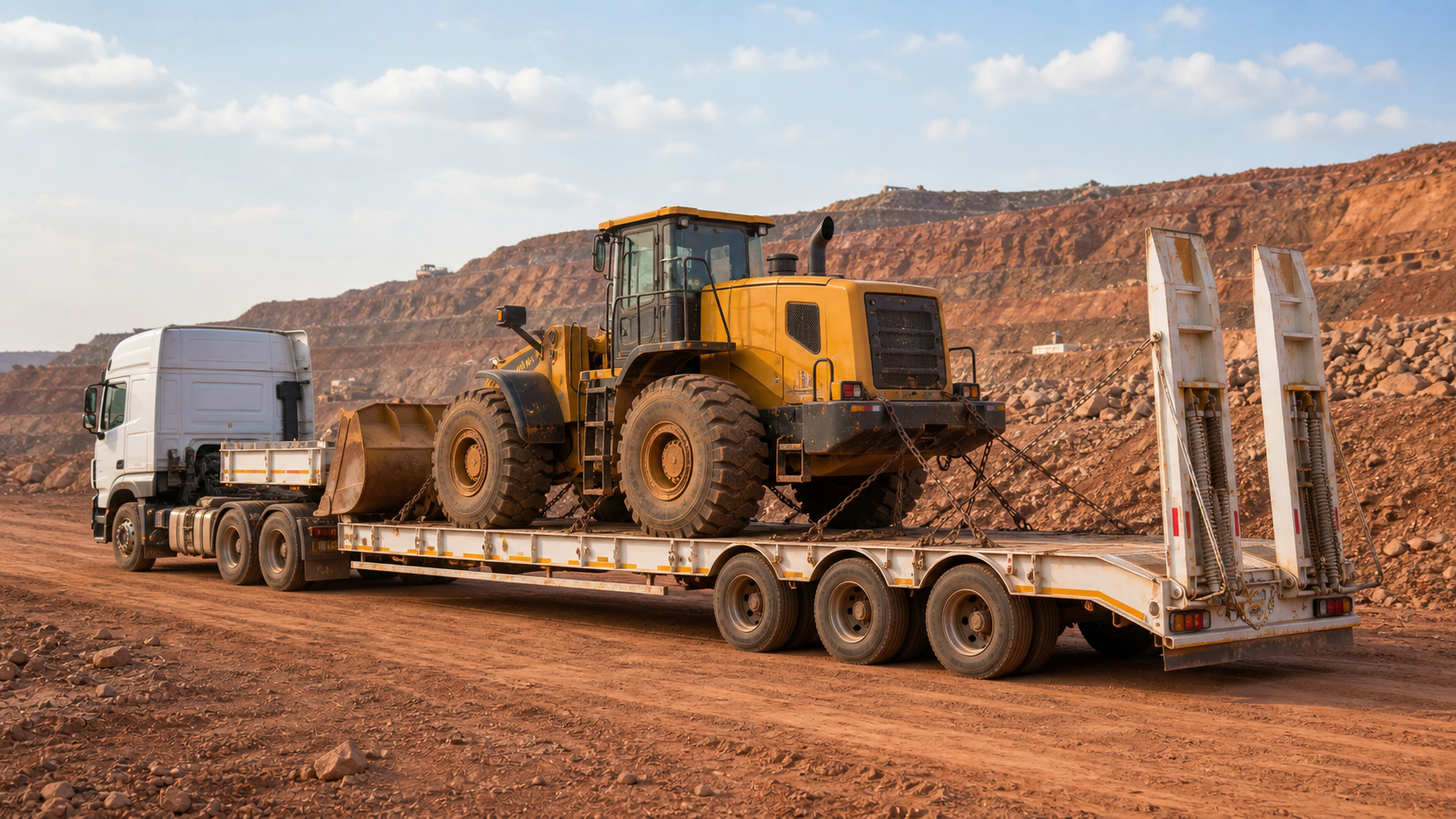 Zimbabwe trailer import for mining transport practical semi-trailer buyer scene