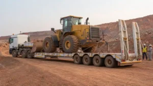 China to Djibouti and Ethiopia trailer import corridor map